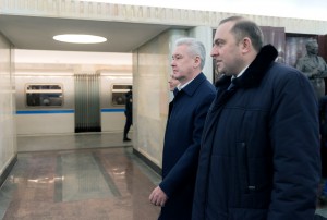 Мэр Москвы Сергей Собянин открыл после капитального ремонта станцию "Бауманская"