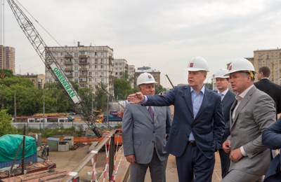 Мэр Москвы Сергей Собянин осмотрел ход работ по реконструкции Волоколамского путепрово